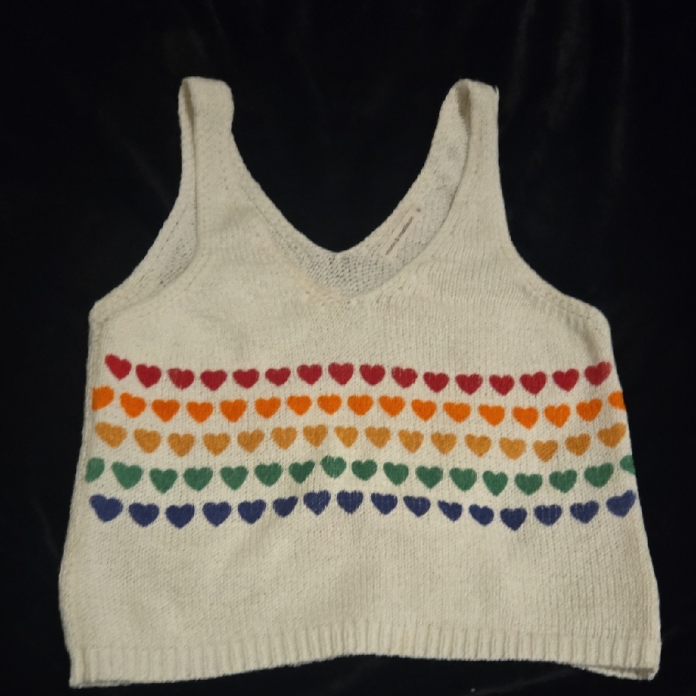 Moon & Madison Cream Knit Tank Top